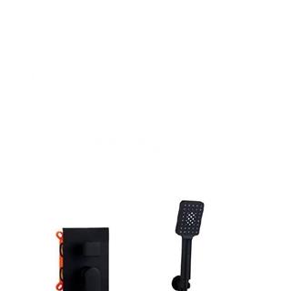 KIT DUCHA PARA EMPOTRAR EN PARED ALPHA EC208 CON MONOMANDO EN NEGRO - Imagen 1